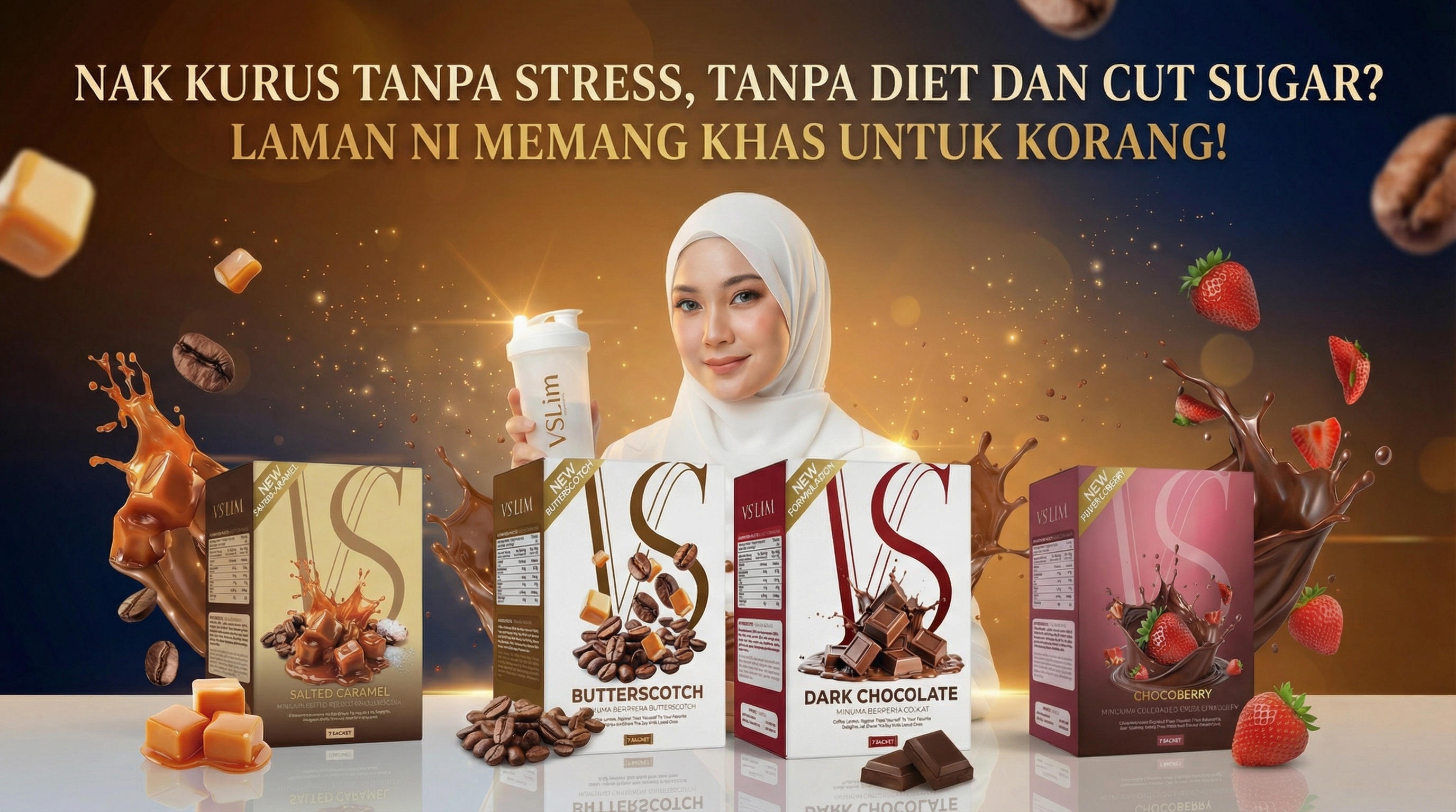 VSlim: Nak kurus tanpa stress, tanpa diet dan cut sugar? Laman ni khas untuk korang!