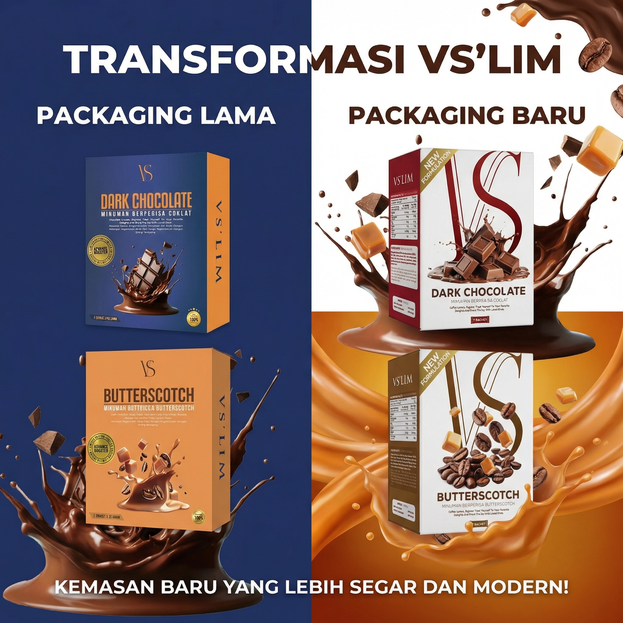 Transformasi VS'LIM - Packaging Lama vs Packaging Baru